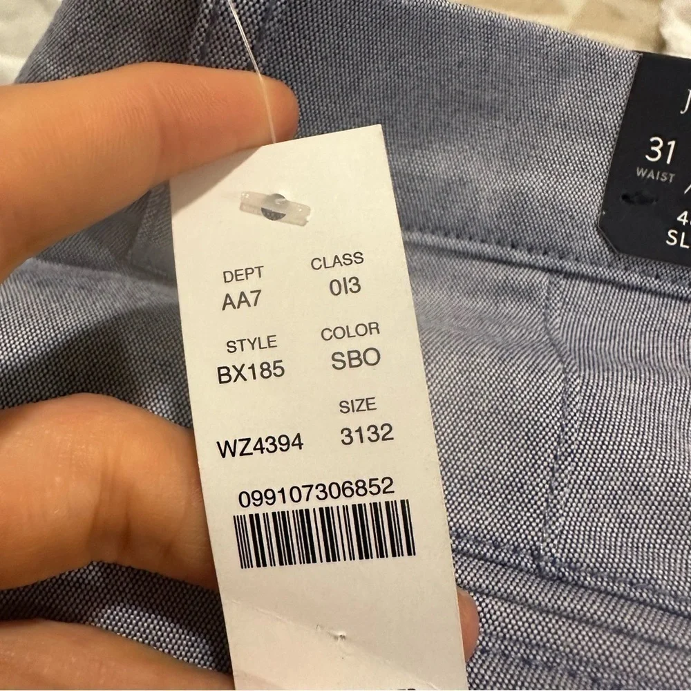 J crew 484 Slim-fit tech oxford pant sky blue